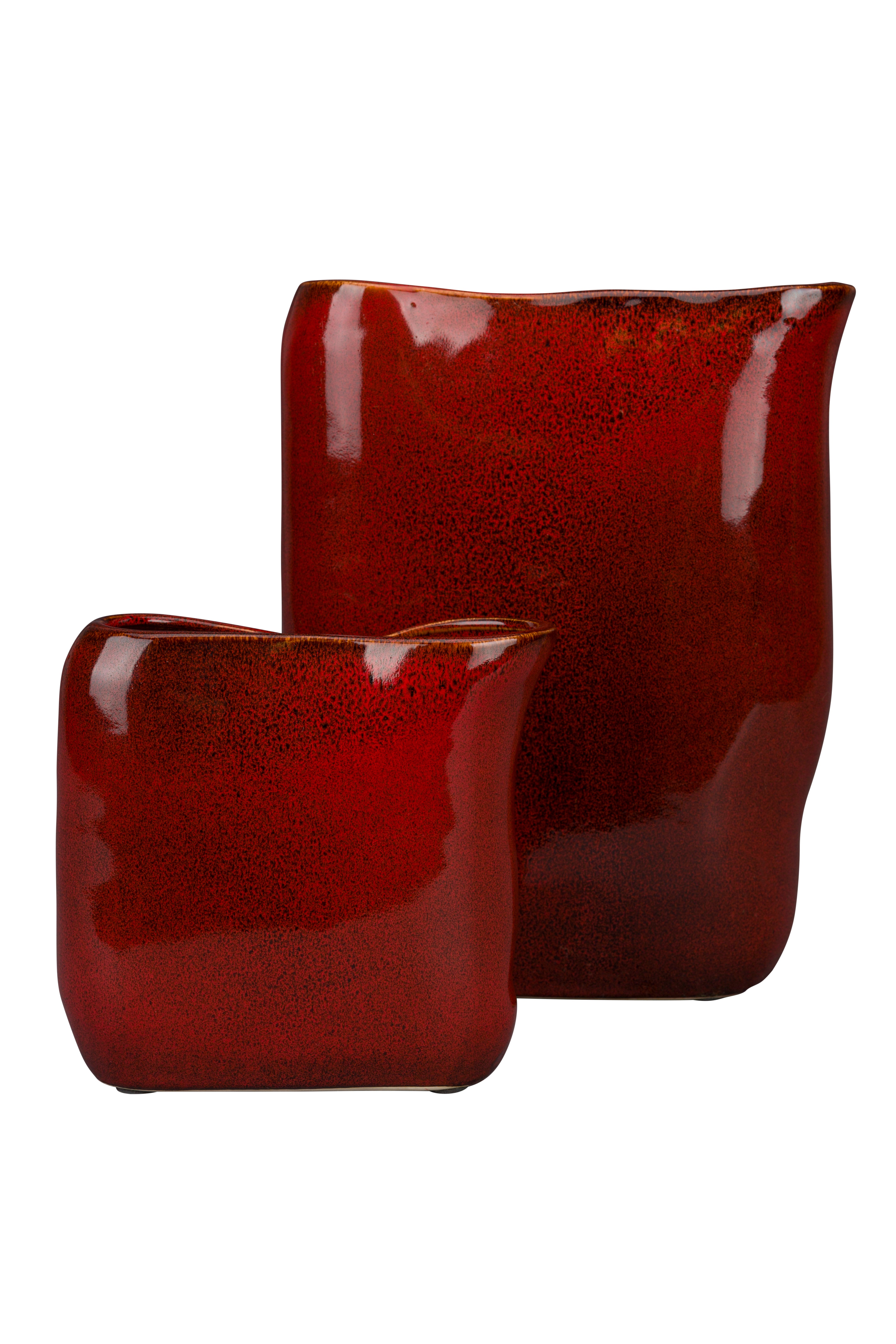 Dutchbone Edna Red Ceramic Vase Small